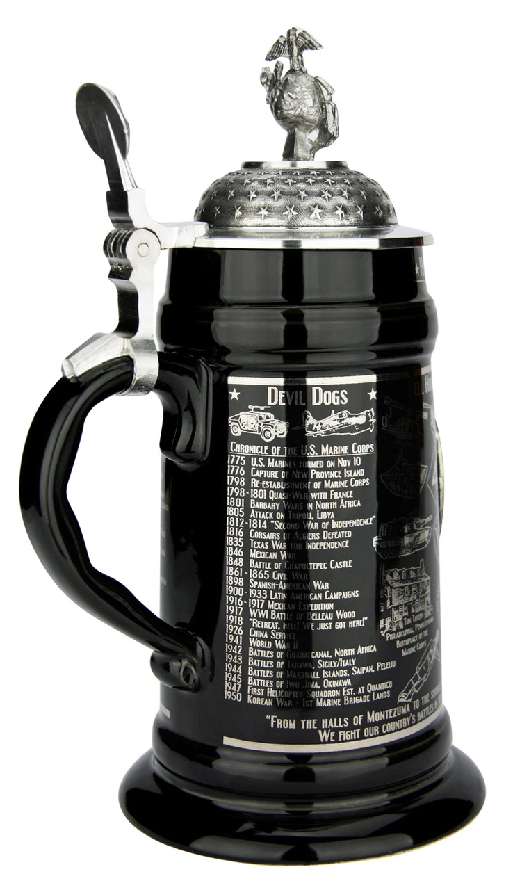 U.S. Marine Corps History Beer Stein - Image 3