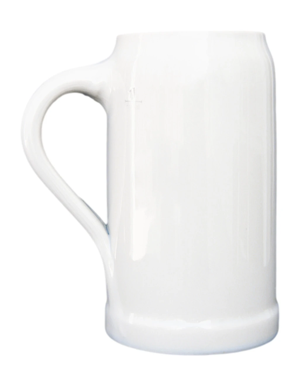 White Glaze Stoneware Beer Mug 1 Liter 3 White Glaze Stoneware Beer Mug 1 Liter