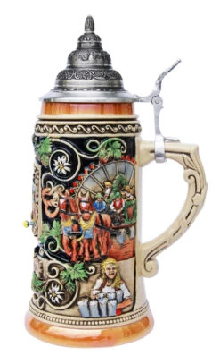 Window To Oktoberfest Dancing Couple Munich Beer Stein -Luxury Cupware Shop Window to Oktoberfest Beer Stein K016RU RS SM 98294.1479244376
